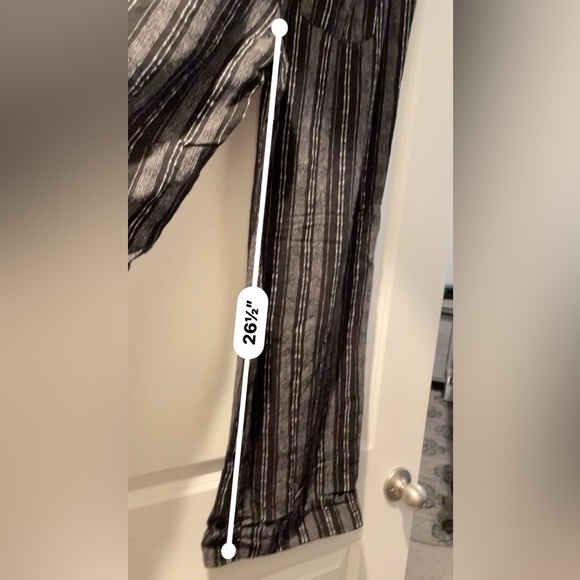 Time and Tru Wide Leg Palazzo Pants Size S Elastic Waist Relaxed Fit Linen Blend - Picture 11 of 15